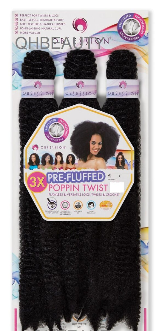 Obsession 3X Pre Fluffed Water Pop In Twist Crochet & Twists Locs Hair 24"