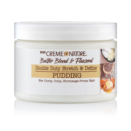 Creme of Nature Butter Blend & Flaxseed Double Duty Stretch & Define Pudding -11.5oz