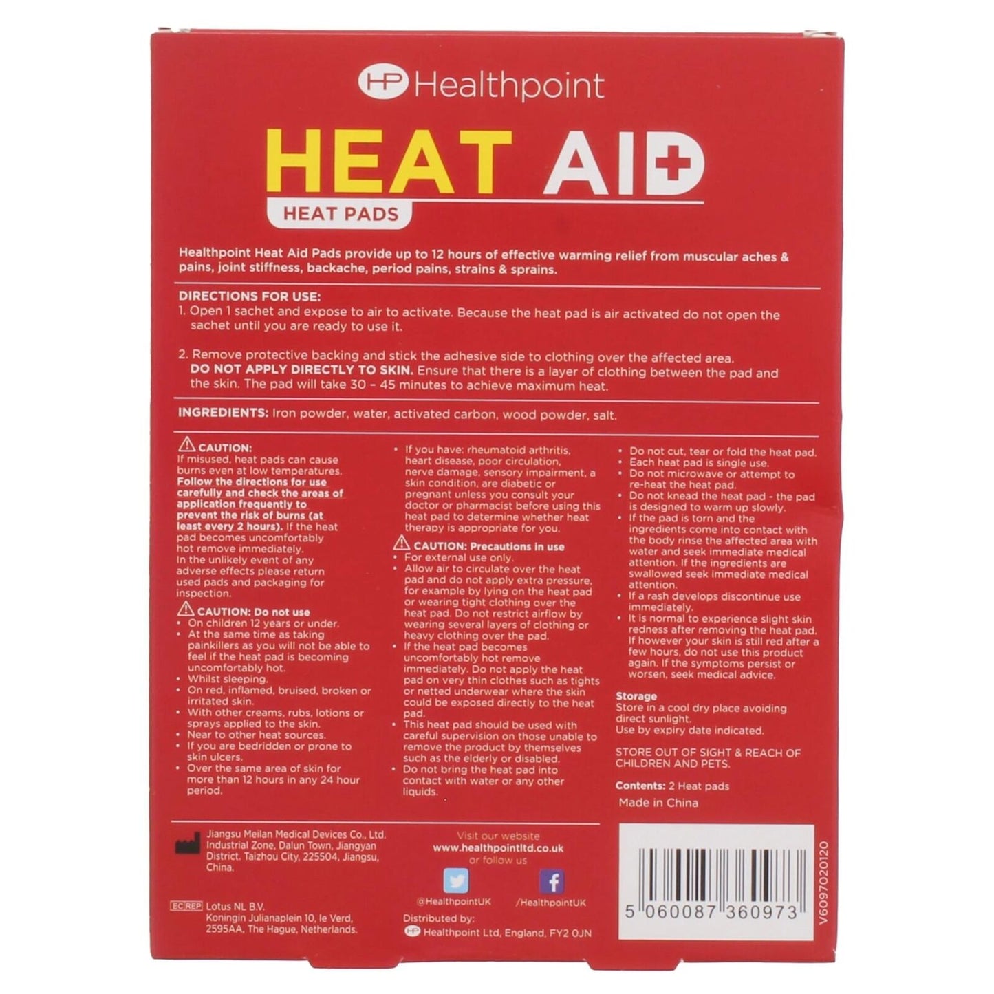 Heat-Aid Pain Relief Heat Pads│Last Up to 12 Hours Effective