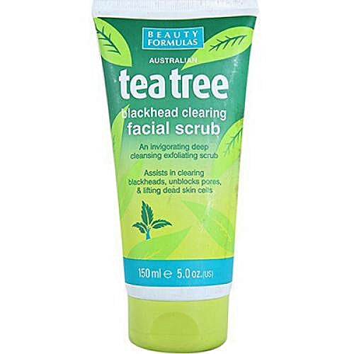Beauty Formulas Tea Tree Blackhead Clearing Facial Scrub - 150ml