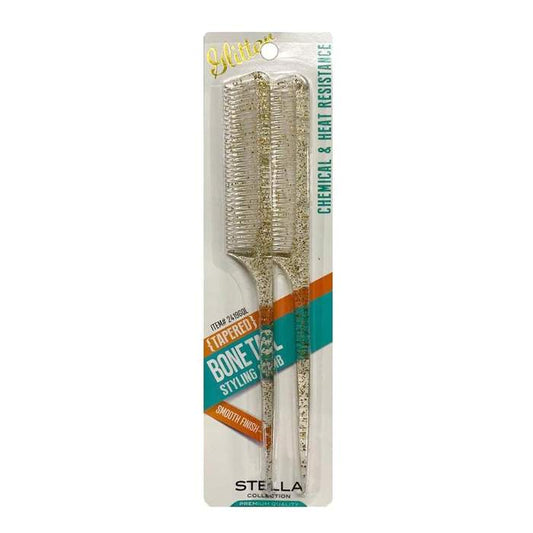 Stella Collection Glitter Metal Pin Tail Hair Sectioning Comb 2413GLI