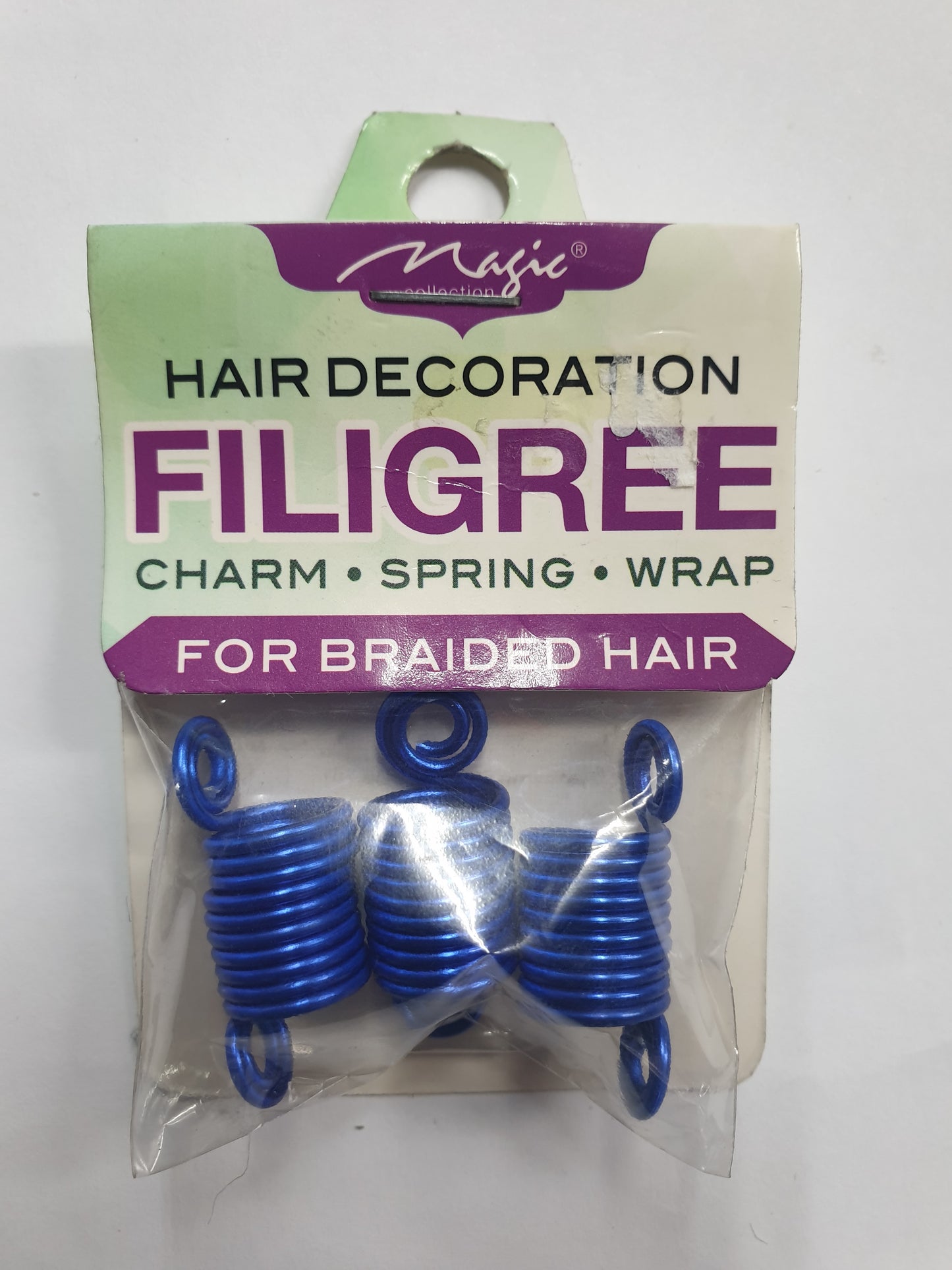 Magic Collection Filigree Springs For Braided Hair (3Pcs)