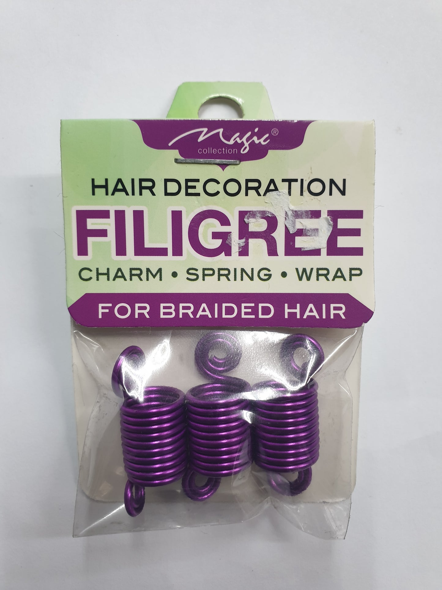 Magic Collection Filigree Springs For Braided Hair (3Pcs)
