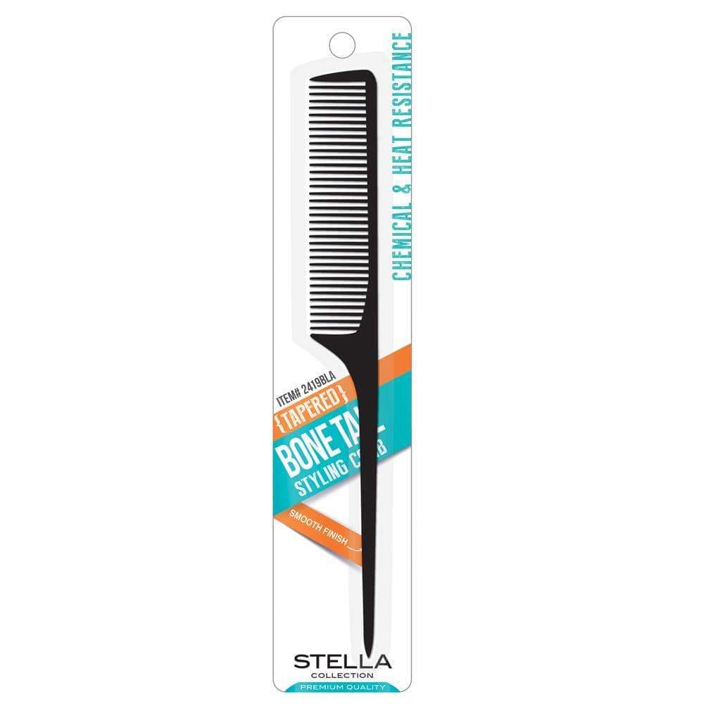 Stella Collection  Bone Tail Styling Comb #2419Bla
