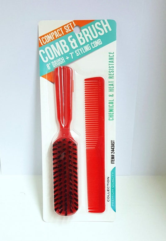 Stella Collection 8" Brush + 7" Styling Comb #2443Ast