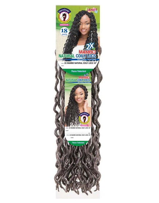 Janet Collection 2 X Mambo Natural Coily Locs 18"