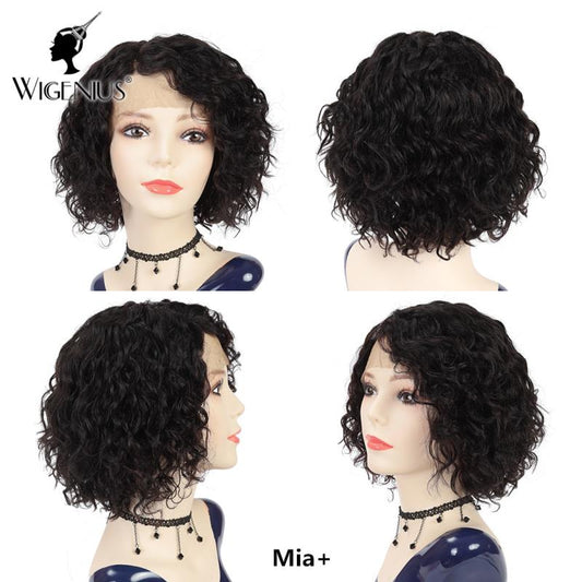 Wignus 100% Unprocessed Brazilian Swiss Lace Parting Wig - Mia+
