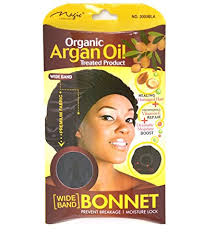 Magic Collection Organic Argan Oil Wide Band Bonnet NO.3003BLA