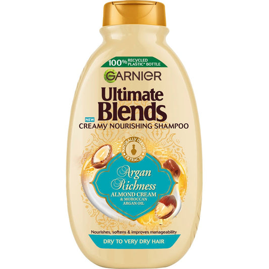 Garnier Ultimate Blends Argan Oil and Almond Cream Dry Hair Shampoo - 400ml