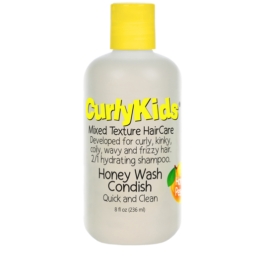 Curly Kids Honey Wash Condish 1/2 Hydrating Shampoo Quick And Clean 8Oz (236ml)