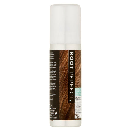 Root Perfect Medium Brown Regrowth Concealer Spray 75ml