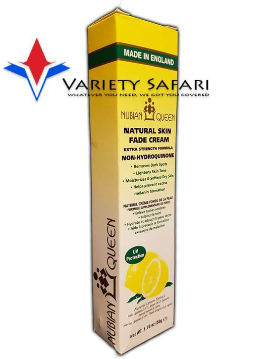 Nubian Queen Natural Lemon Extra Strength Fade Cream Lighten Skin Tone 50g