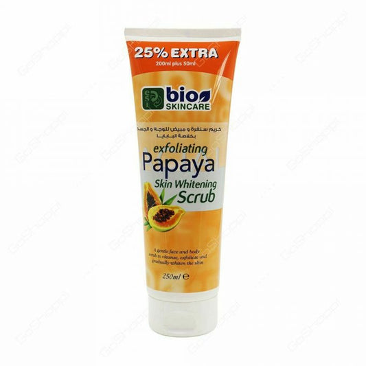 Bio Skincare Exfoliating Papaya Skin Whitening Scrub - 250ml