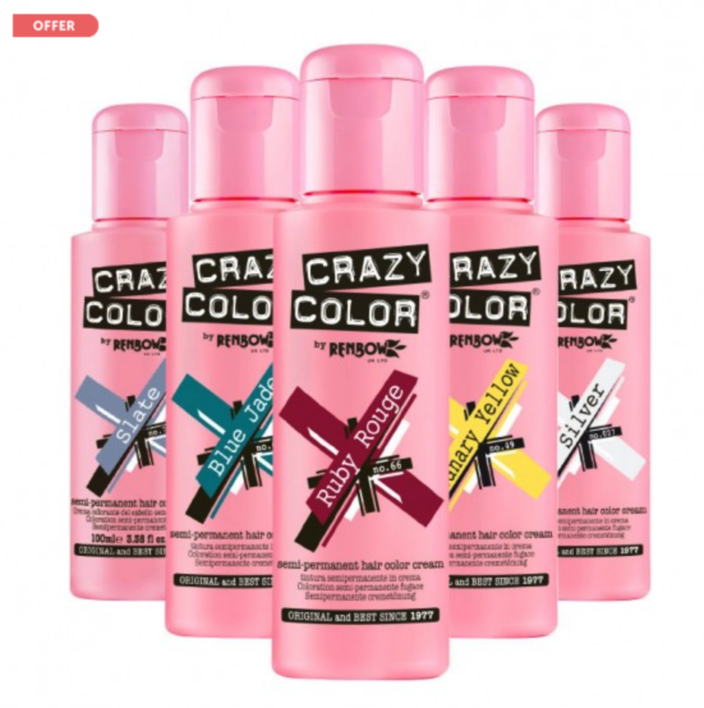 Crazy Color By Renbow Semi-Permanet Hair Color Creams- 100ml