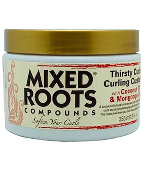Mixed Roots Compounds Thirsty Curls Curling Custard With Coconut Oil And Mongongo Oil - 355ml