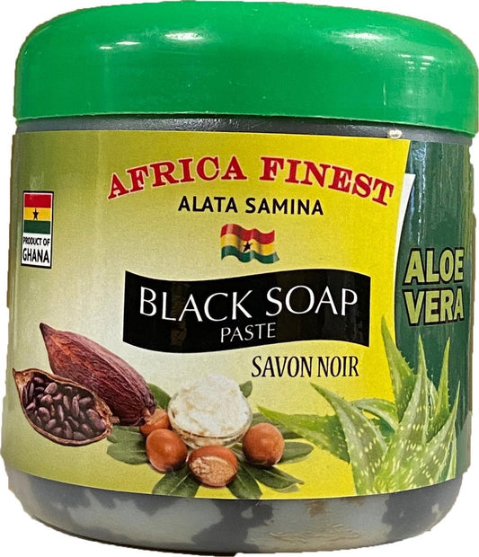 Africa Finest Black Soap Paste Aloe Vera - 450g
