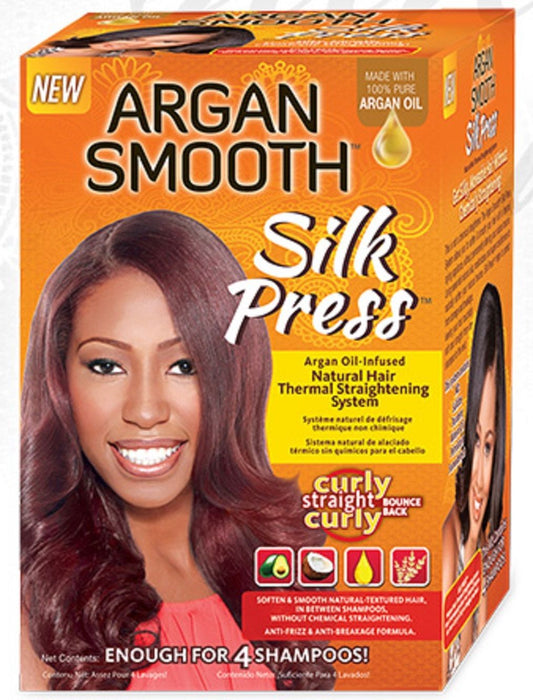 ARGAN SMOOTH SILKY PRESS NATURAL HAIR THERMAL STRAIGHTENING SYSTEM