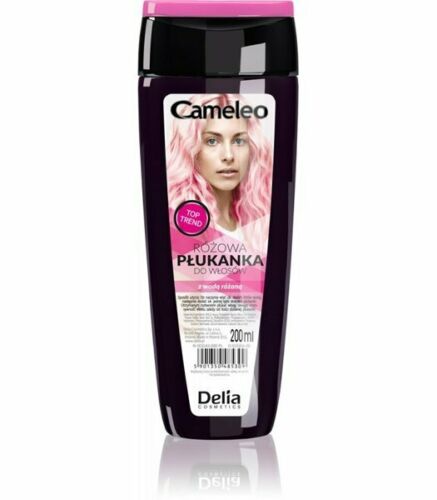 Delia Cameleo Pink Hair Rinse with Rose Water Eliminates Yellow Hair Shade - 200ml