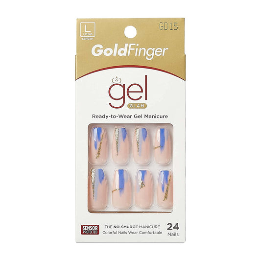 KISS GoldFinger Gel Glam Manicure Nails GD15