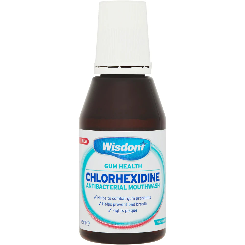 Wisdom Chlorehxdine Antibacterial mint mouthwash - 175ml