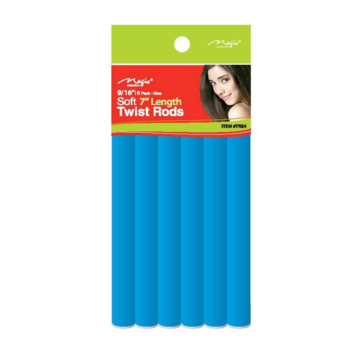 Magic Collection Blue 9/16" Soft Twist Rods - 6 Pack #TRS4