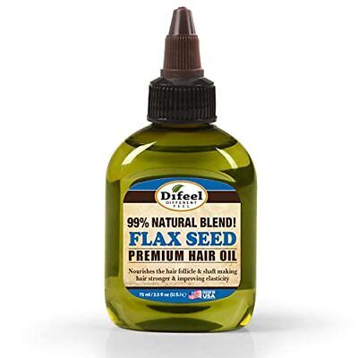 Difeel Premium Natural Hair Oil - Flax Seed Hair Oil - 2.5 oz