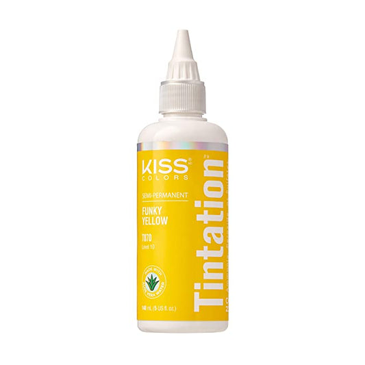 Kiss Tintation Semi-Permanent Hair Color Funky Yellow - 5 oz