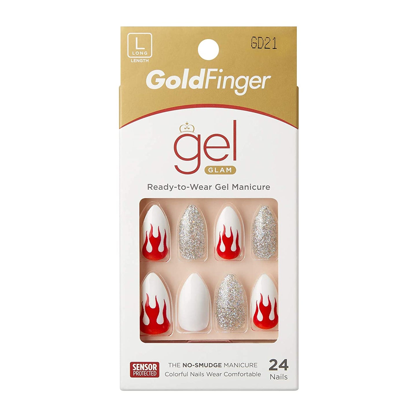 KISS GoldFinger Gel Glam Manicure Nails GD21