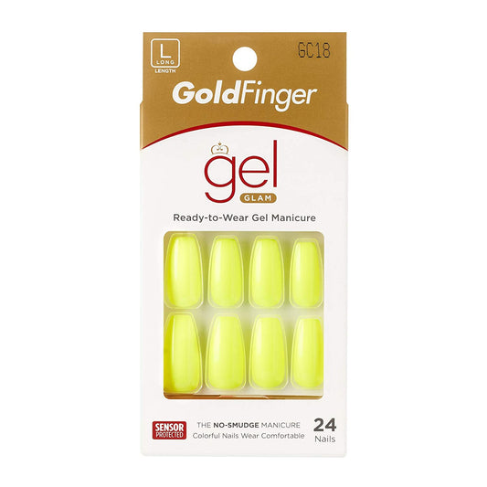 KISS GoldFinger Gel Glam Manicure Nails GC18