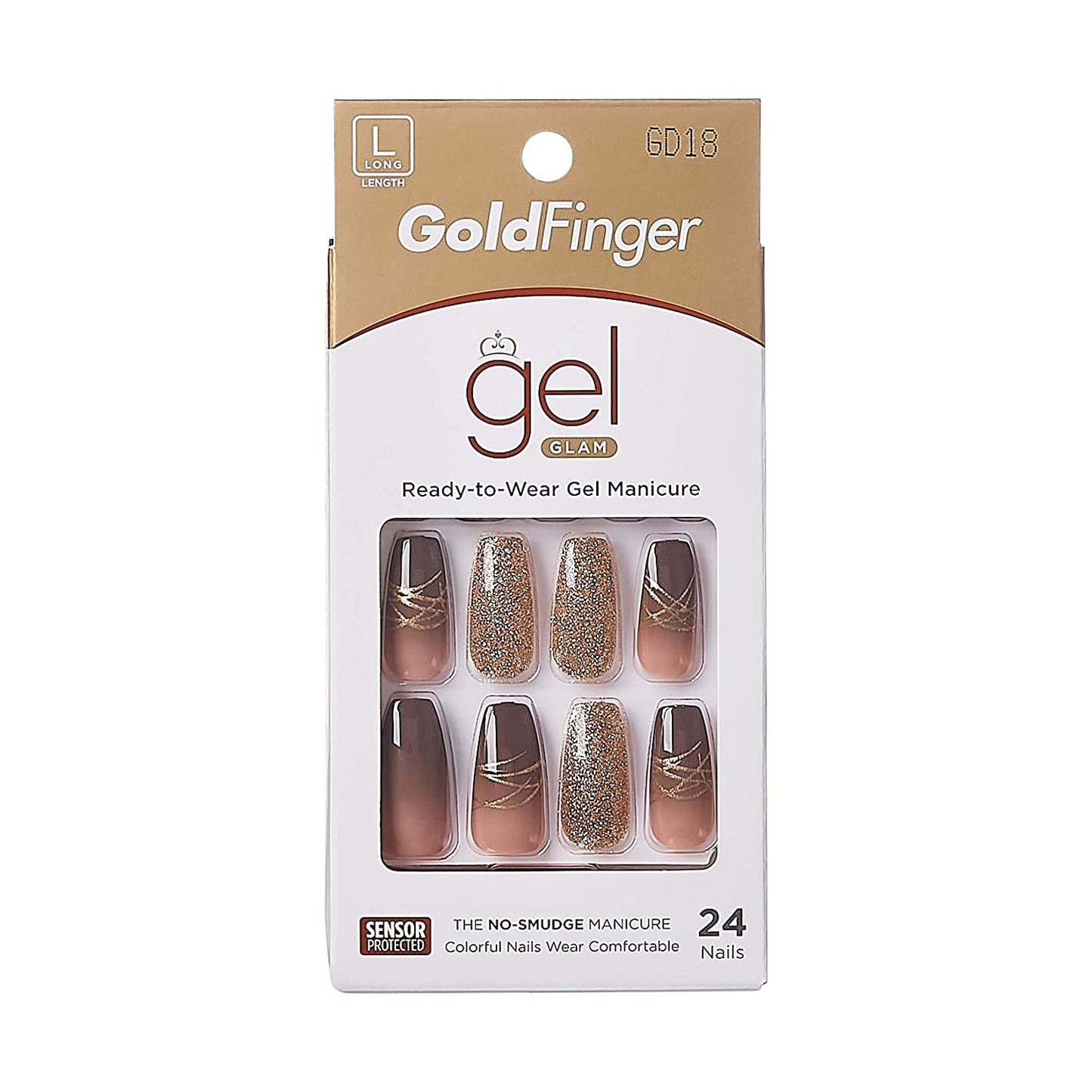 KISS GoldFinger Gel Glam Manicure Nails GD18