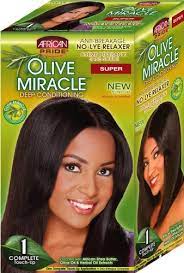 African Pride Olive Miracle Deep Conditioning No-Lye Relaxer - Super Kit