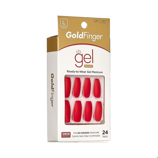 KISS GoldFinger Gel Glam Manicure Nails GFC05