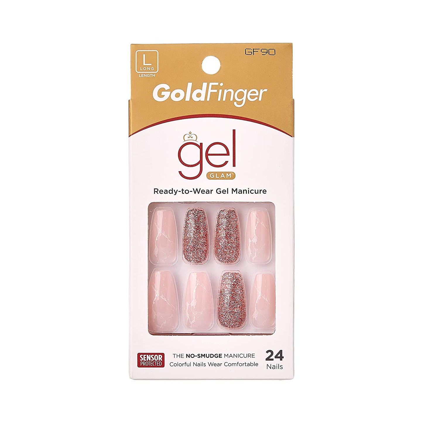 KISS GoldFinger Gel Glam Manicure Nails GF90