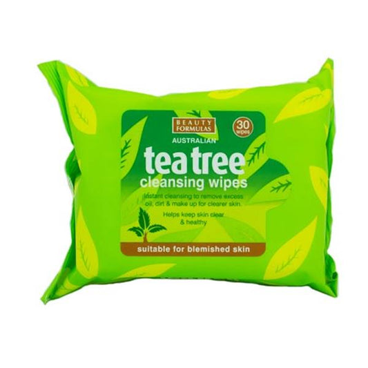 Beauty Formulas Tea Tree Cleansing Facial Wipes 
