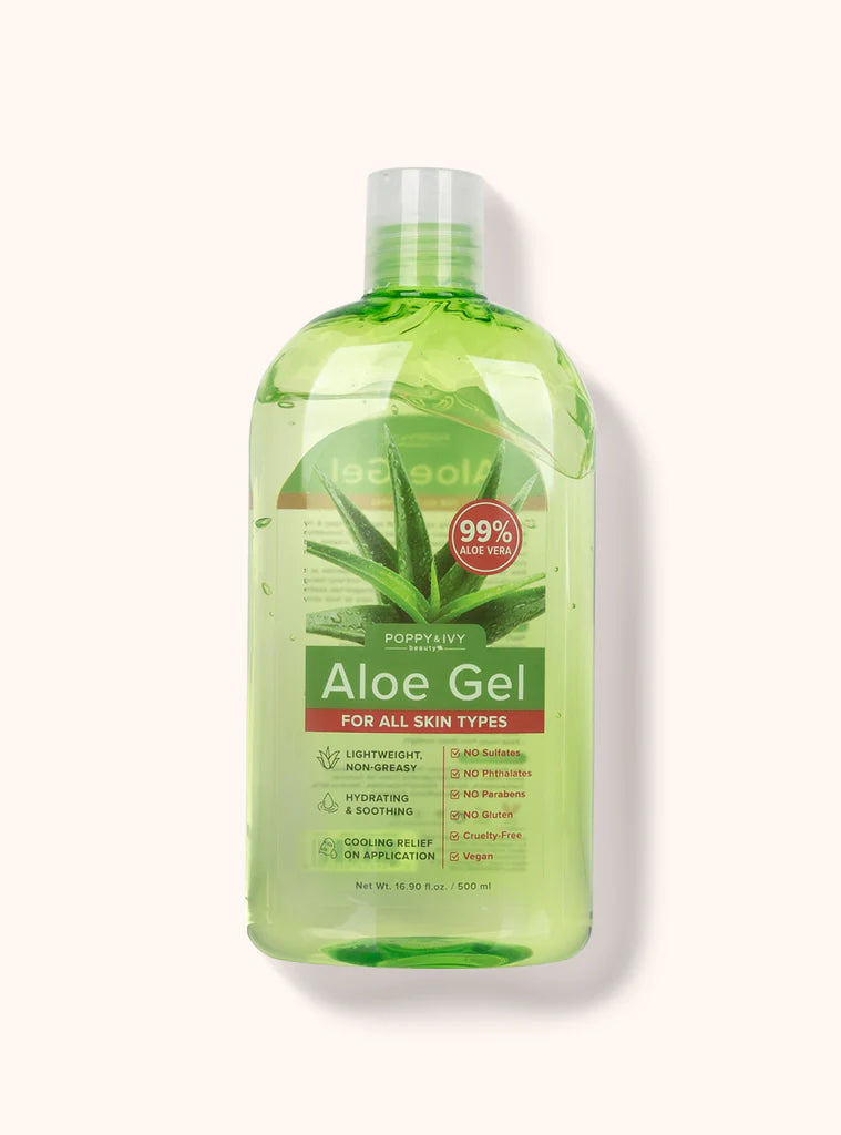 Poppy & Ivy - Aloe Gel 99% Aloe Gel For All Skin Types - 500 ml