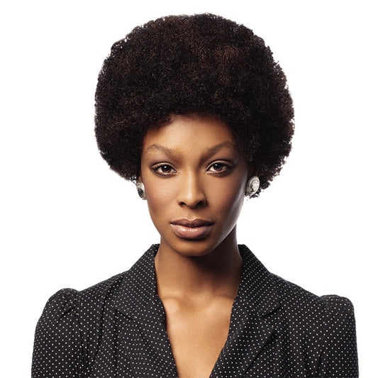 Sleek Human Hair Wig - Afro Wig