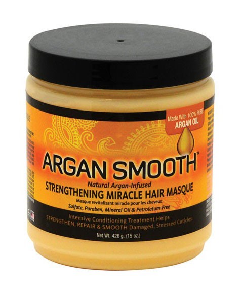 Argan Smooth Strengthening Miracle Hair Masque 15 Oz.