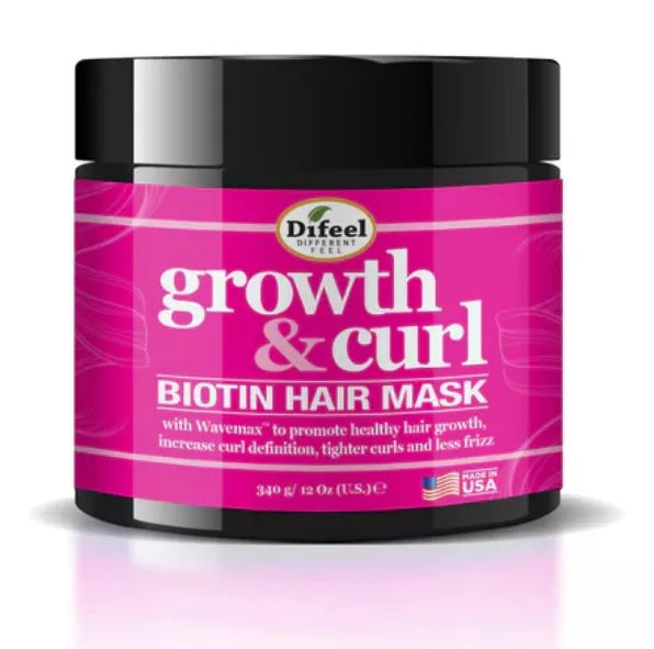 Difeel Growth & Curl Biotin Hair Mask - 12oz