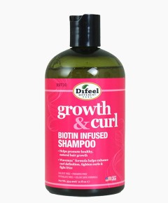 Difeel Growth And Curls Biotin Infusion Shampoo - 12oz