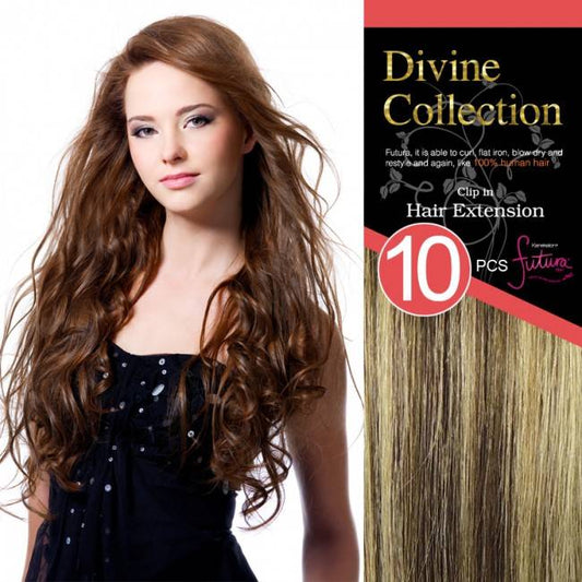 Top Hair Fashion Divine Collection Kanekalon Futura 10 pcs Clip in Extension 14, 18 22