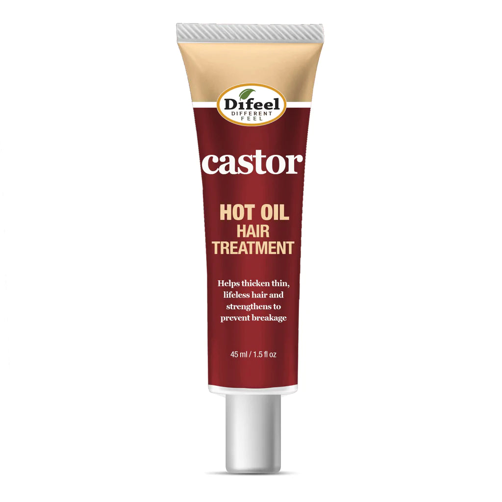 Difeel Hot Oil Hair Treatment With Castor Oil - 1.5 Oz