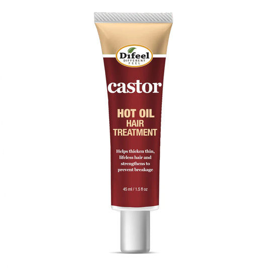 Difeel Hot Oil Hair Treatment With Castor Oil - 1.5 Oz