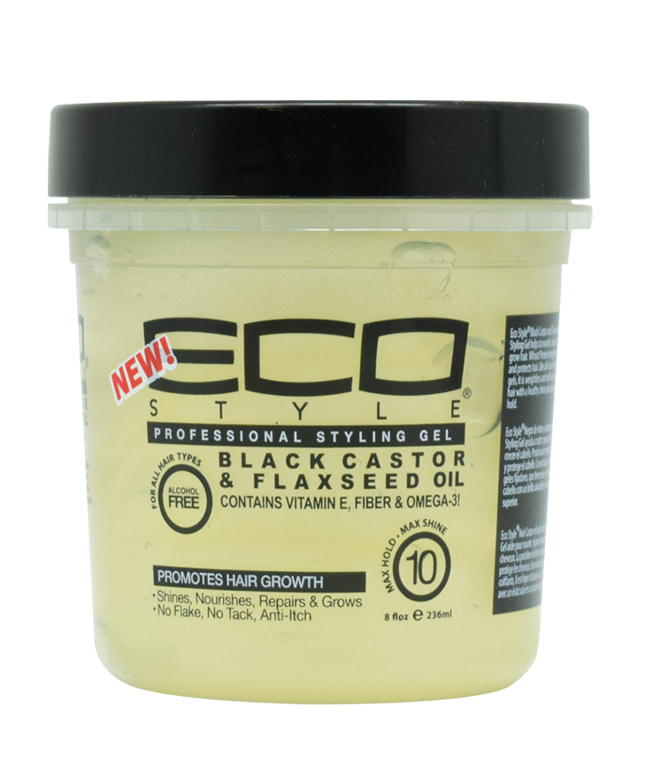 Eco Styler Professional Black Castor And Flaxseed Oil Hair Styling Gel