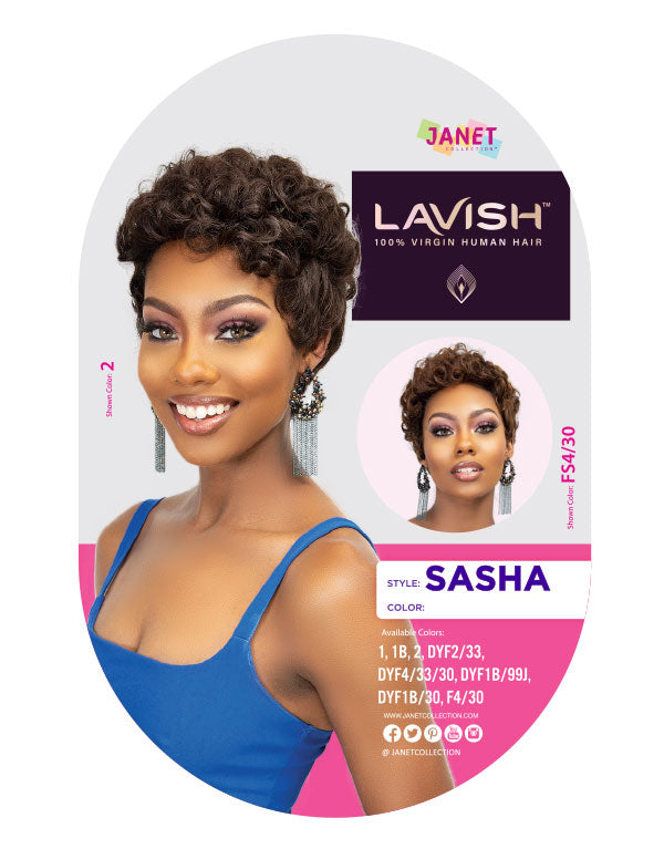 Janet Collection Lavish 100% Natural Virgin Remy Human Hair Wig - Sasha