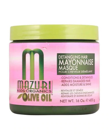 Mazuri Kids Olive Oil Detangling Hair Mayonnaise Masque - 455g