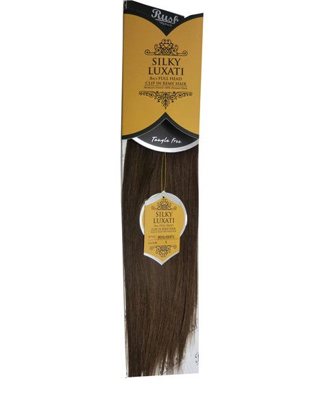 Rush Silky Luxati Clip in Hair Extensions 8 Pcs Full Head Set 14,18,22"