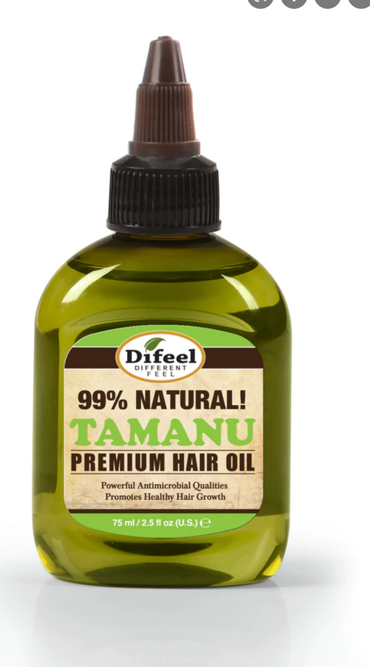 Difeel Premium Natural Hair Oil - Tamanu Oil - 2.5 Oz