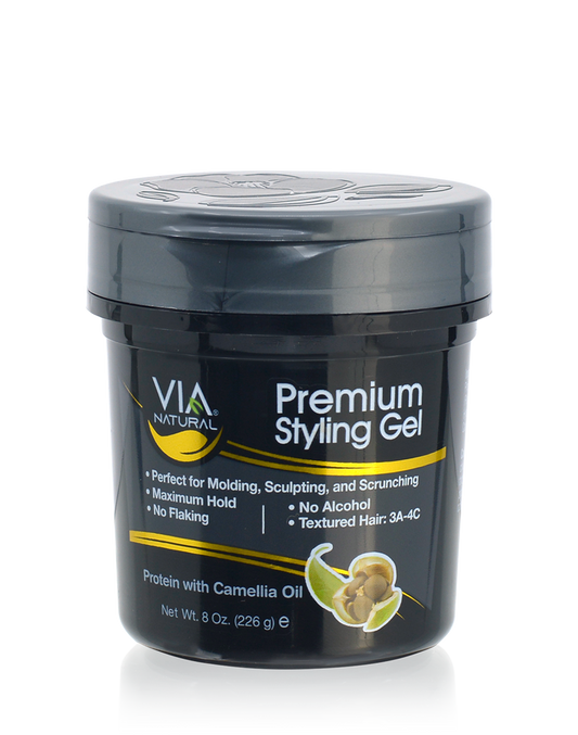 Via Natural Premium Styling Gel With Protein And Camellia Oil - 8Oz