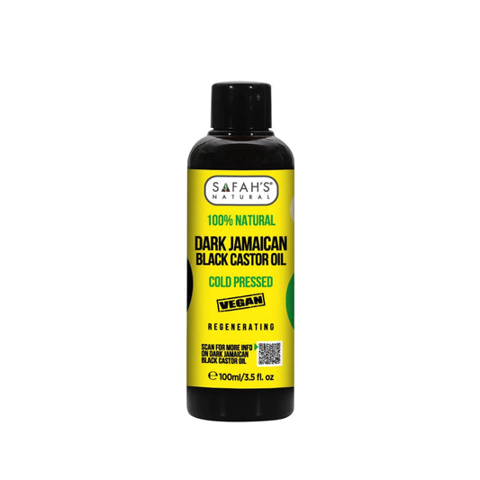 Safahs Natural Cold Pressed Vegan Dark Jamaican Black CastorOil - 3.5oz