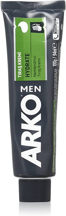 Arko 100g Shaving Cream Moist, Green, 3.5 Oz